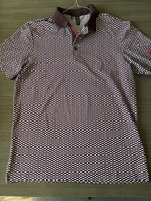 Adidas Beyond The Coarse Textured Golf Polo Sz. Medium Men’s. Maroon/Wht. NEW picture