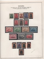 Germany Danzig 1920-1930S Large Collection Of 320 Stamps Mint & Used On 12 Pages picture