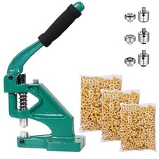 Yescom Grommet Tool Kit 900pcs Eyelets #0/#2/#4 Die Hole Puncher Press Machine picture