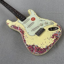 NO logo AS72 Cream Paisley Electric Guitar S-T Rounded fret Edge stainless Fret picture