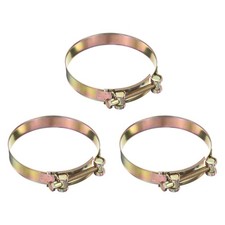 3pcs T-Bolt Hose Clamps 122-130mm Adjustable Intake Radiator Pipe Clamp picture