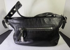 Coach 1417 Leather Shoulder Bag Black Tassle Vintage Y2K East West Legacy Hobo picture