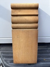Vintage NOS Fir Plinth Block 11x4.5 Door Trim Molding Architectural Millwork B18 picture