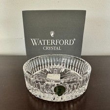 New Waterford Cut Crystal Best Wishes Champagne Wine Bottle Coaster Small Bowl picture