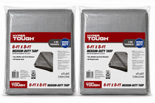 (2 Pack) Weather Resistant Medium Duty 6 x 8 ft Polyethylene Tarp picture