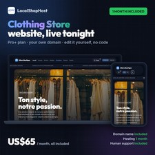 Turnkey Clothing Store Website – Pro+ Plan – 1 Month Hosting Included picture