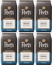 Peet's Coffee Costa Rica Ground Coffee, Medium Roast, 6 Bags - DEC/2026 picture
