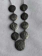 Vintage Native American Sterling Silver Hopi Necklace By Gibson Gene picture