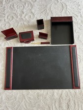Dacasso Wood & Leather Desk Set 7 Pieces Luxury Professional Office picture