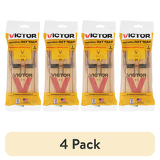 (4 pack) Victor Easy Set Extended Trigger Rat Trap - Wooden Rat Trap picture