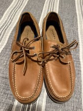 Sperry Top-Sider Men’s Tan Leather Boat Shoes Lace-Up US 9.5 M New unworn- picture