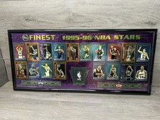 Topps Finest 1995-96 NBA Stars Framed Uncut Sheet East And West All Stars picture