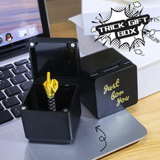 1pc Funny Middle Finger Prank Gift Box Desk Decoration Gag Toy Fun - NEW picture