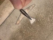 Pewter Vintage Jet Glider Airplane Pendent, Ornament, Charm picture