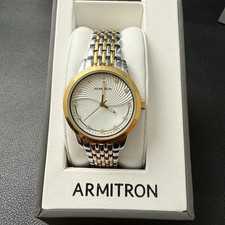 Armitron Women's 75/5821TT Crystal Accented Two Tone Bracelet Watch New Battery picture