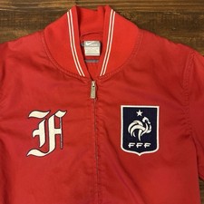 France FFF Cotton Canvas 2012 Vintage Nike Anthem Jacket, Rare, Size Small picture