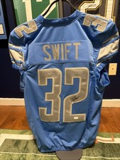 Autographed D'Andre Swift Detroit Lions custom football jersey JSA Certified picture