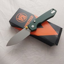 Vosteed Raccoon Top Linerlock Green Micarta Folding 14C28N Pocket Knife A2904 picture
