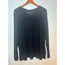 NWT Magaschoni Woman 3X Black Modal Stretch Long Sleeve Tunic Top MSRP $68 picture