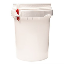 Life Latch® White 12 Gallon Plastic Drum With Cover picture