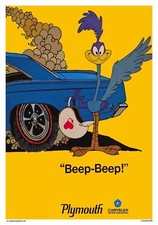 Plymouth Beep Beep Road Runner D33 | POSTER 18 X 24 INCH | Classic car picture