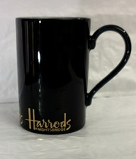 Vintage Rare Harrods Knightbridge Fine Stoneware Mug Navy Blue/Gold - Slight Use picture