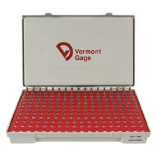 Vermont Gage 101200400 Pin Gage Set, Minus, Class Zz, 190 Pcs picture