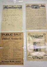 Vintage Oklahoma IOOF Ephemera Meeker Lodge 143 Letters Farm Broadside... picture