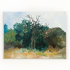 Original Contemporary Impressionist Oil Landscape Painting Signed FREUND 16x12 picture