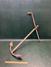 Antique Cast Iron Kedge  Anchor  ~ Maritime Nautical  Sea Anchor  27” 10 Pounds picture
