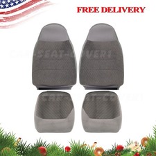 New For 1994-1997 Ford F150 F250 XLT Front Bottom & Top Cloth Seat Cover Gray picture