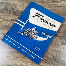Ferguson To-30 Tractor Owners Operators Manual Book 1951 1952 1953 1954 Massey picture