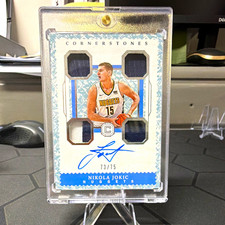 Panini 2017-18 Cornerstones Nikola Jokic C-NJK Crystal Auto Jersey 73/75 picture