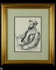 Antique Early 20th C. Pierre-Auguste Renoir Original Lithograph “Louis Valtat” picture