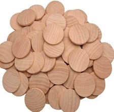 Hillman Wooden Nickel Blanks Round Circle Wooden Coins Craft DIY CNC Laser New picture