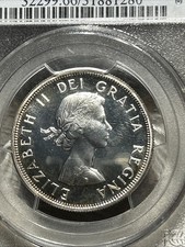 1956 Canada 50 Cents PCGS PL66 Rare Silver 50C Coin picture