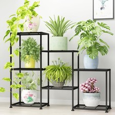 Metal Plant Stand Shelf for Multiple Plants 3 Tiers 7 Potted Ladder Plant Holder picture