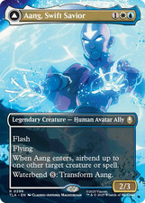 x1 Aang, Swift Savior // Aang and La, Ocean's Fury TLA Avatar MTG 298 M/NM 1x picture