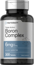 Triple Boron Complex 6 mg Supplement | 300 Tablets | Triple Action | by Horbaach picture