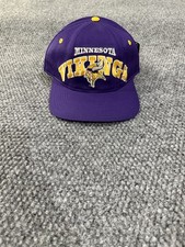 Vintage Minnesota Vikings Hat Cap Snap Back One Size Purple NFL Football Starter picture