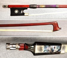 Vuillaume 4/4 Bow 58g, Swift & Springy, Beveled Frog, Silk, Ebony, Silver Lining picture