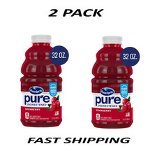 (2 Pack) Ocean Spray Pure Unsweetened Cranberry 100% Juice, 32 fl oz Bottles. picture