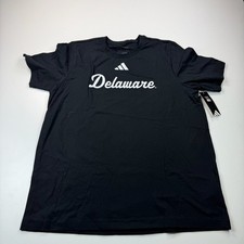 NEW Adidas Delaware Fightin Blue Hens Shirt Mens Large Black Crew Neck Logo NCAA picture