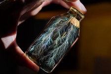 Lightning in a Bottle Acrylic Lichtenberg Figure Physics Sculpture, 3.68”x 1.84” picture