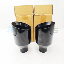 2X Dodge RT SRT RAM 5″ Big Black Exhaust Tip 2.5″ Inlet Angle Cut Double Wall picture