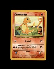 Charmander 46/102 Common Base Set Unlimited Pokemon Moderately Played picture