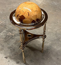 Pristine Vintage 1989 Alexander Kalifano Wood Inlay World Globe picture