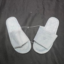 bobbie brooks Slide Slippers Size L/XL Light Blue Grey Open Toe picture