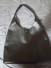 Coach New York Black Shoulder Bag, Gold Hardware, Logo Accents, Bag Charm picture
