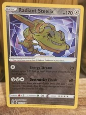 Radiant Steelix 124/196 Lost Origin Radiant Rare LP Pokemon TCG picture